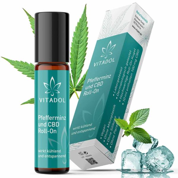 Vitadol Kopf Roll-On mit Pfefferminz und CBD – Bild 2