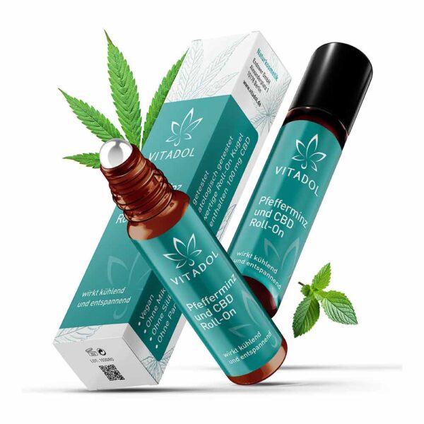 Vitadol Kopf Roll-On mit Pfefferminz und CBD – Bild 7